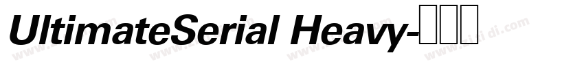 UltimateSerial Heavy字体转换